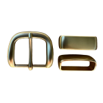 BUCKLE BELT SET 1 25mm BRUSHED GOLD